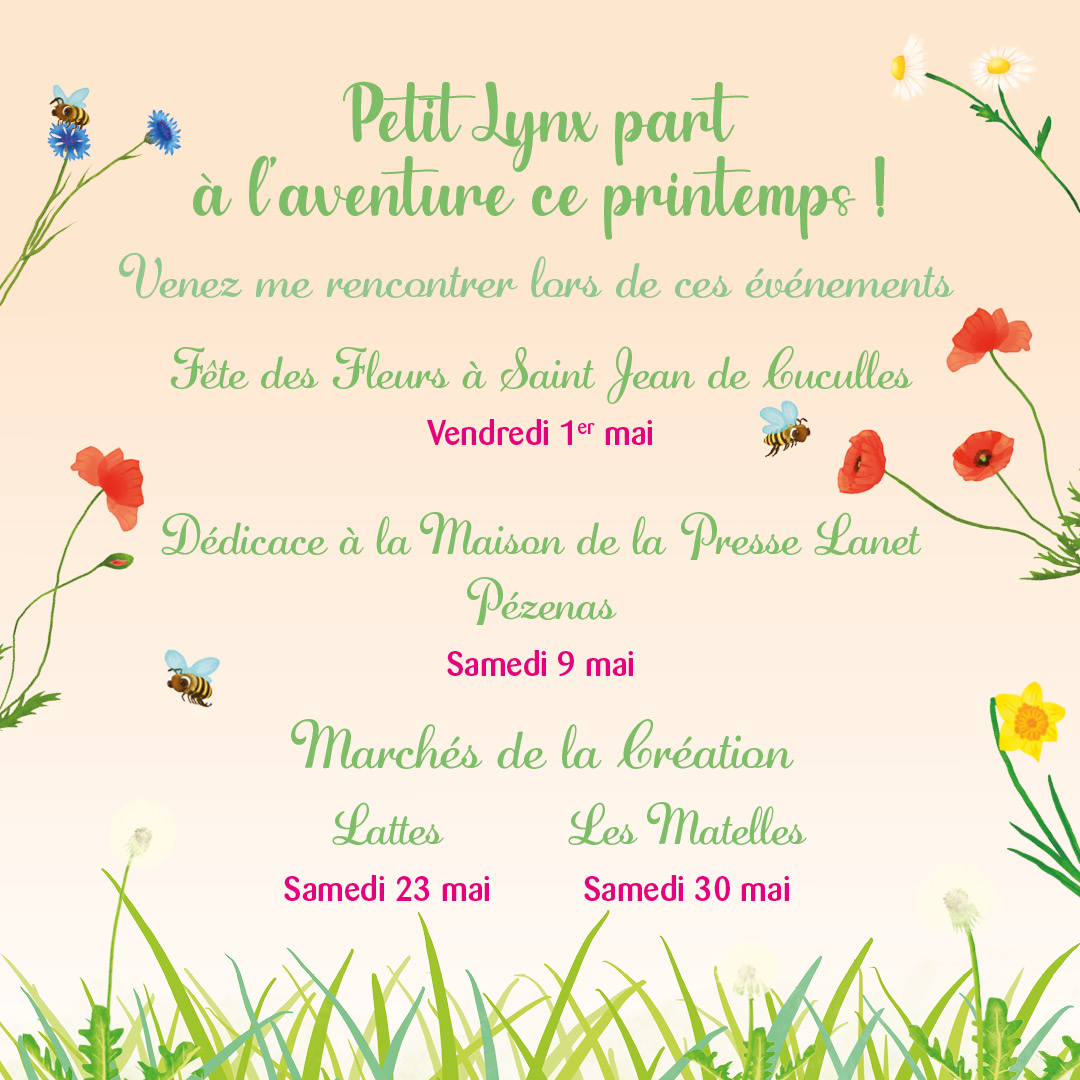 Annonce événements du printemps dates